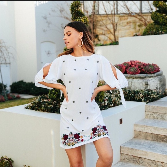 CLEMENTINE EMBROIDERY STARRY NIGHT MINI DRESS STAR - Picture 5 of 8